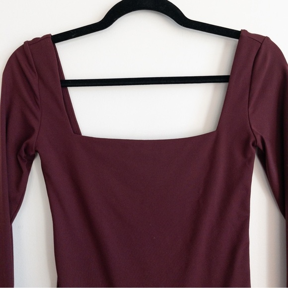 Nuuds Wide Square Neck Long Sleeve Bodysuit - Picture 6 of 13